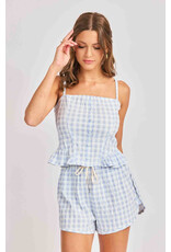 Sadie & Sage Sadie & Sage - Women's Sadie And Sage Starlet Gingham Tank Top (Sky Blue)