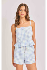 Sadie & Sage Sadie & Sage - Women's Sadie And Sage Starlet Gingham Tank Top (Sky Blue)