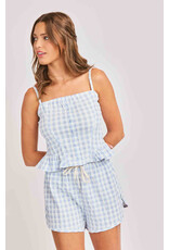 Sadie & Sage Sadie & Sage - Women's Sadie And Sage Starlet Gingham Tank Top (Sky Blue)