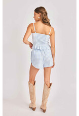Sadie & Sage Sadie & Sage - Women's Sadie And Sage Starlet Gingham Tank Top (Sky Blue)