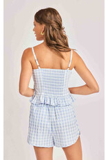 Sadie & Sage Sadie & Sage - Women's Sadie And Sage Starlet Gingham Tank Top (Sky Blue)