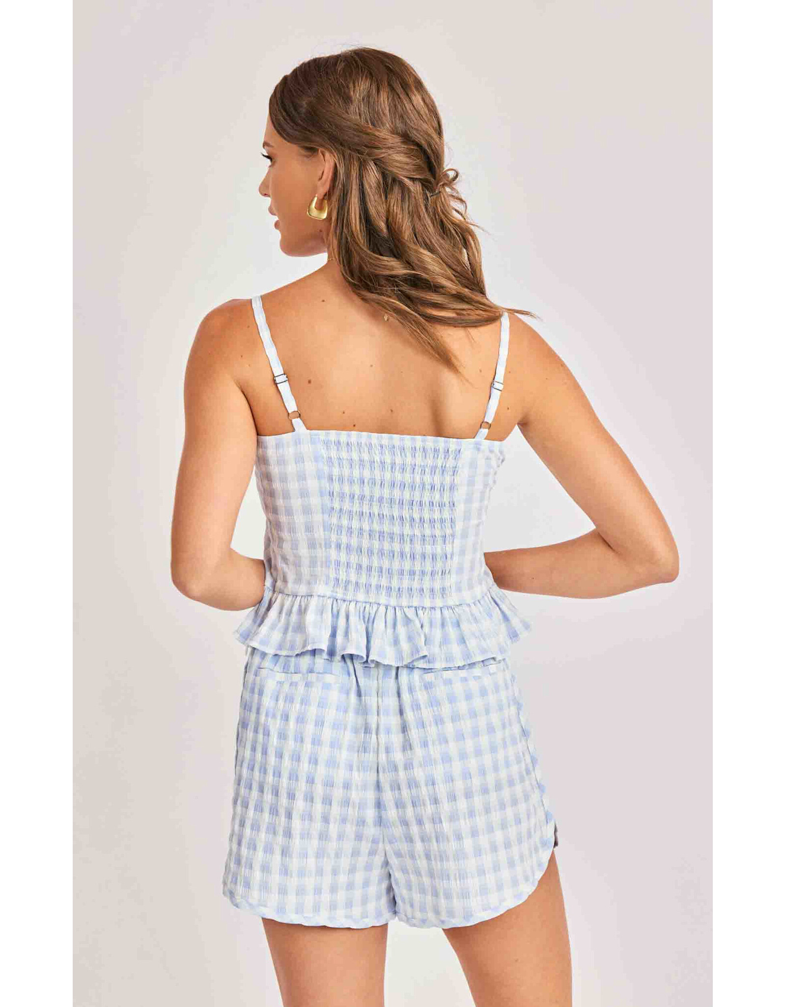 Sadie & Sage Sadie & Sage - Women's Sadie And Sage Starlet Gingham Tank Top (Sky Blue)