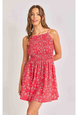 Sadie & Sage Sadie & Sage - Firecracker Shirred Mini Dress (Red)