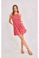 Sadie & Sage Sadie & Sage - Firecracker Shirred Mini Dress (Red)