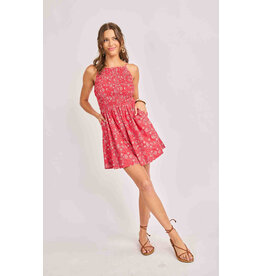 Sadie & Sage Sadie & Sage - Firecracker Shirred Mini Dress (Red)