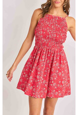 Sadie & Sage Sadie & Sage - Firecracker Shirred Mini Dress (Red)