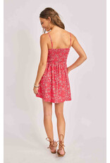 Sadie & Sage Sadie & Sage - Firecracker Shirred Mini Dress (Red)