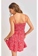 Sadie & Sage Sadie & Sage - Firecracker Shirred Mini Dress (Red)