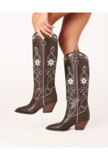 Billini Embroidered Boot - Aviva (Chocolate / Ivory)