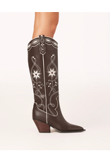Billini Embroidered Boot - Aviva (Chocolate / Ivory)