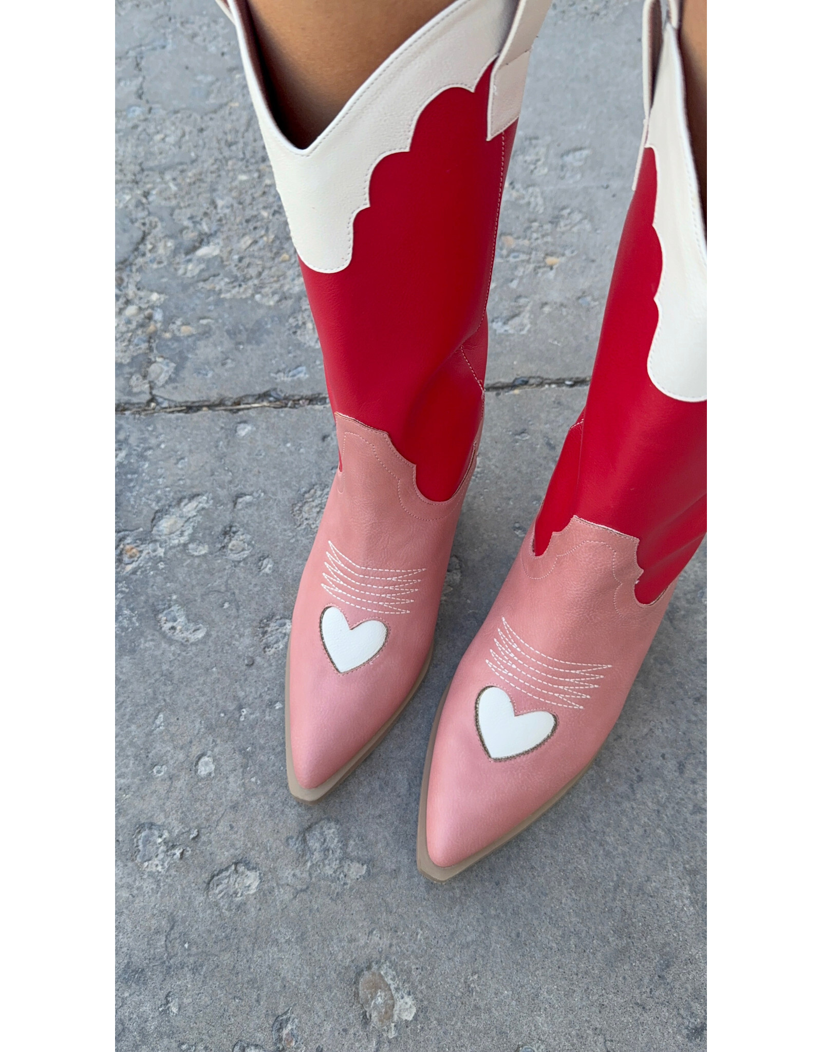 Billini - Adaline Western Boot (Scarlet / Rose / Ivory)