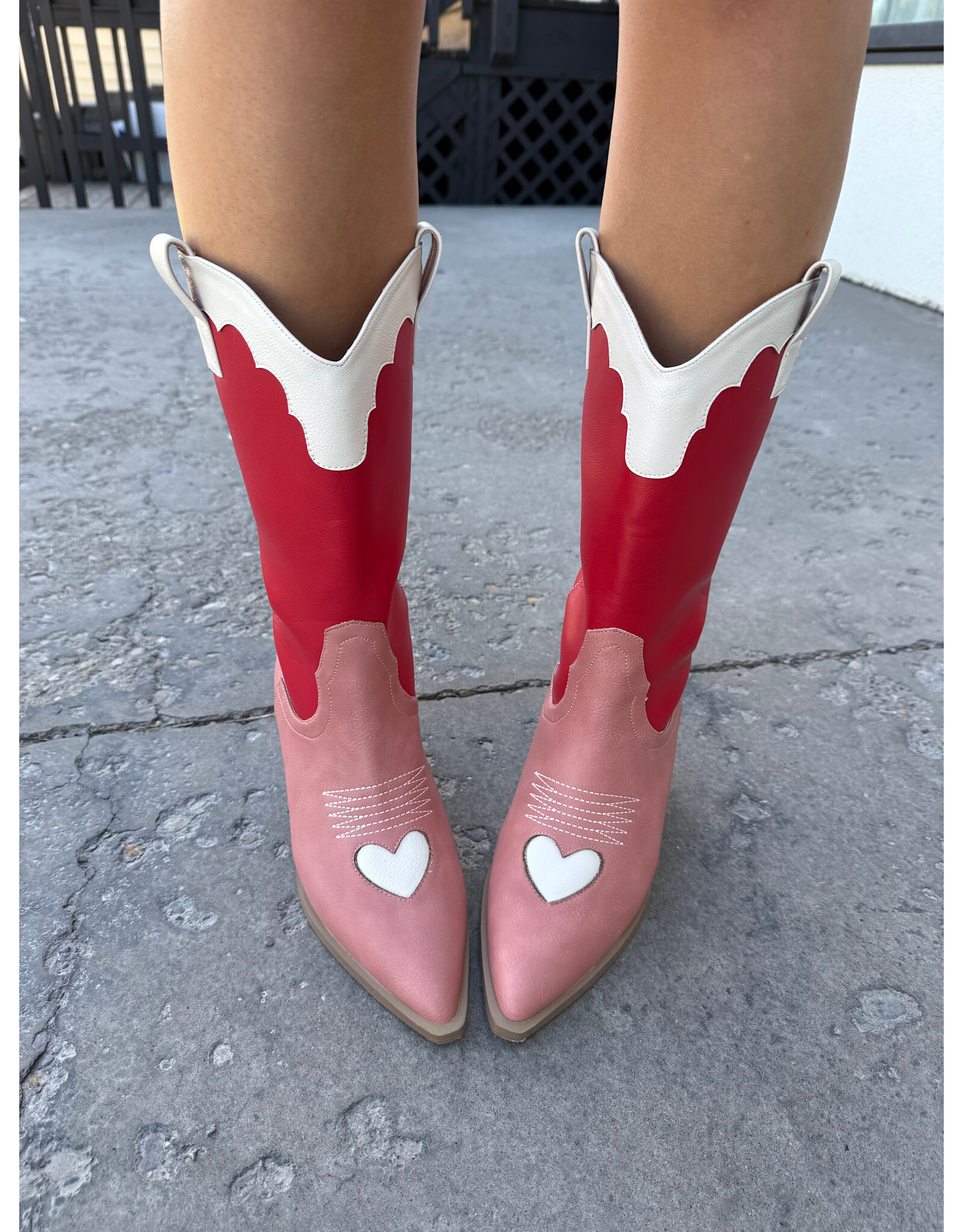 Billini - Adaline Western Boot (Scarlet / Rose / Ivory)