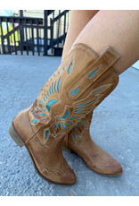 Matisse Matisse - Bandera Western Boot (Tan / Turquoise)