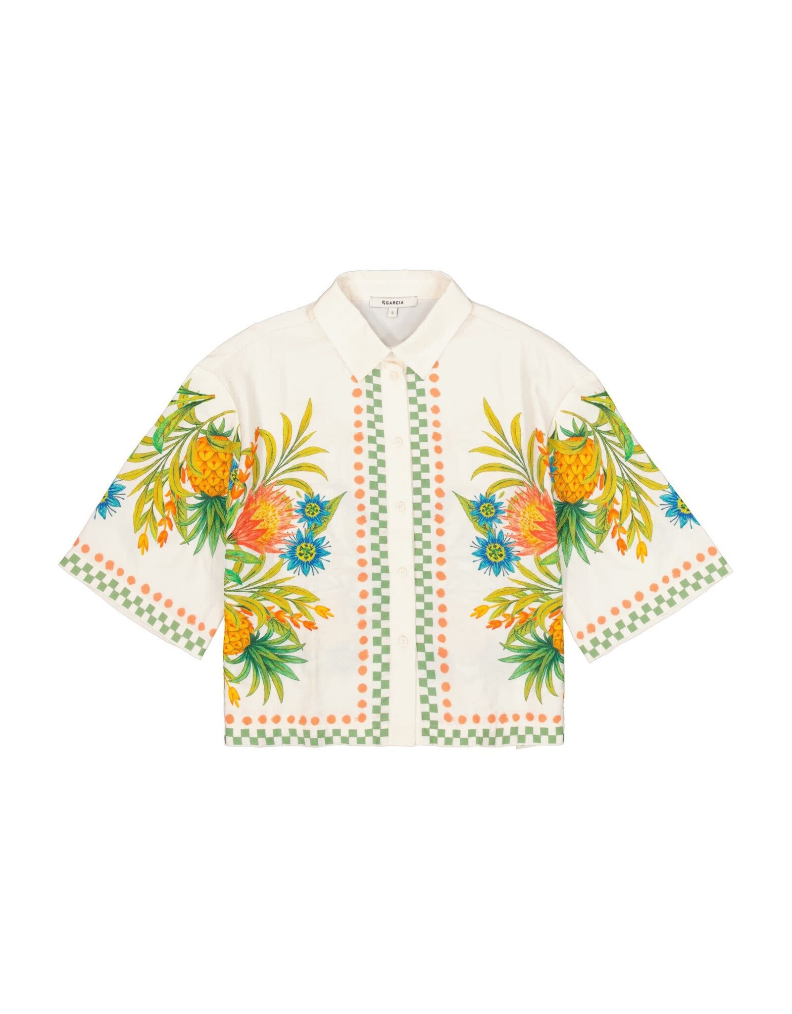 Garcia Garcia - Tropical Print Short Sleeve Button Up