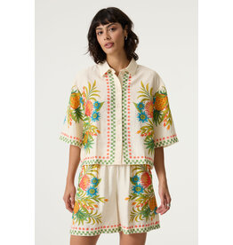Garcia Garcia - Tropical Print Short Sleeve Button Up