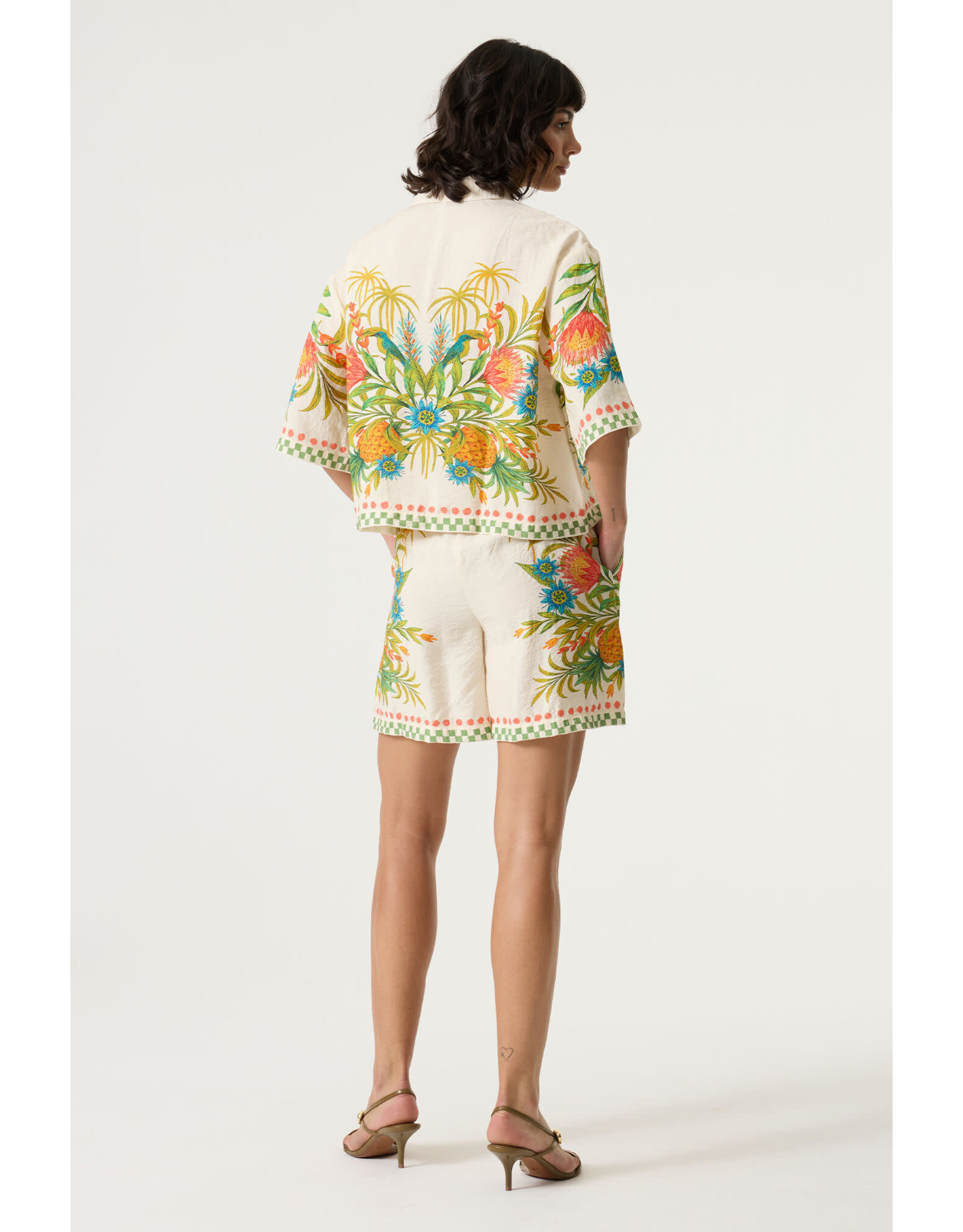 Garcia Garcia - Tropical Print Short Sleeve Button Up