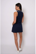 RD Style RD Style - Sienna Sleeveless Dress with Polo Collar (Sea Blue)