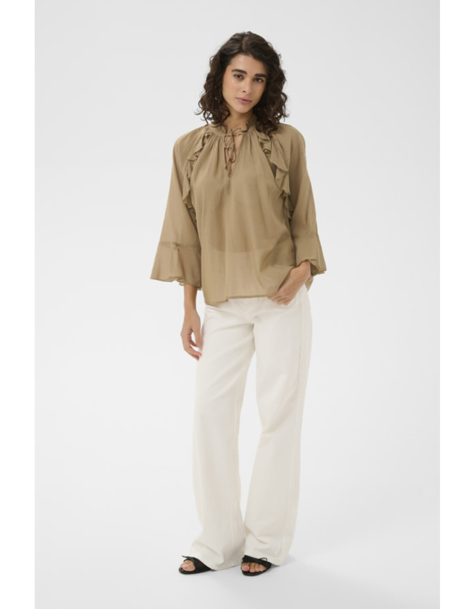 Kaffe Kaffe - Flora Blouse (Petrified Oak)