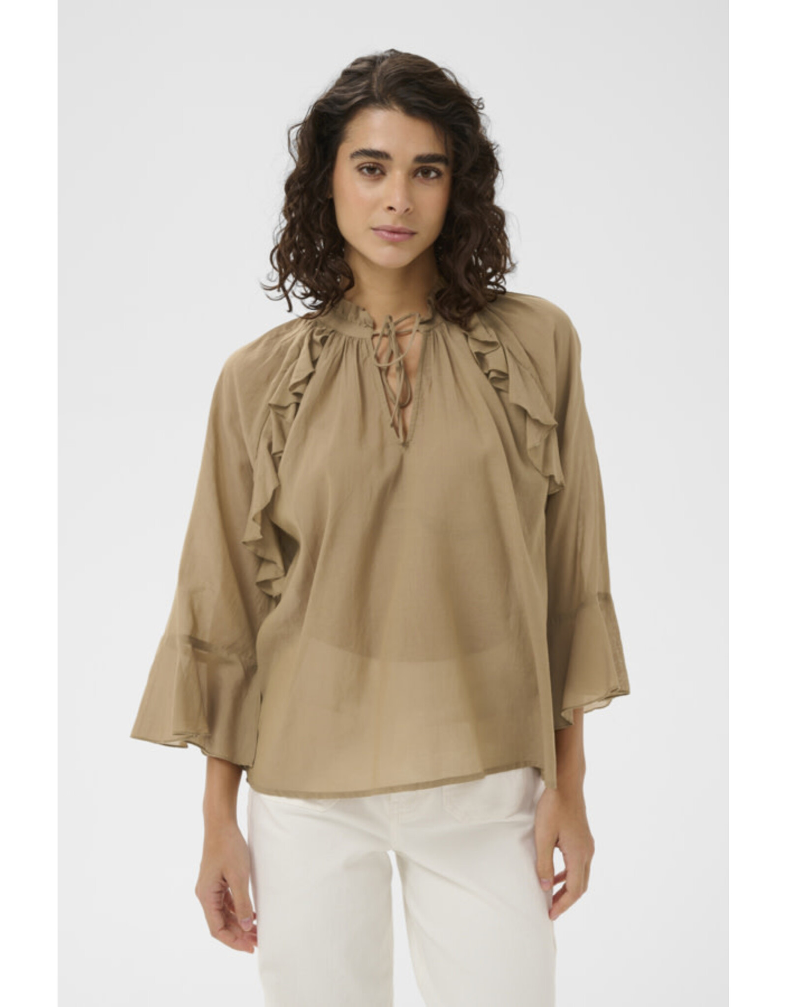 Kaffe Kaffe - Flora Blouse (Petrified Oak)