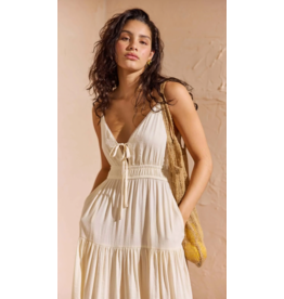 Mink Pink Mink Pink - Estelle Tie Front Maxi Dress (Cream)