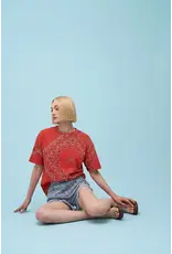 Astrid Astrid - Scarf Print Tee (Red)
