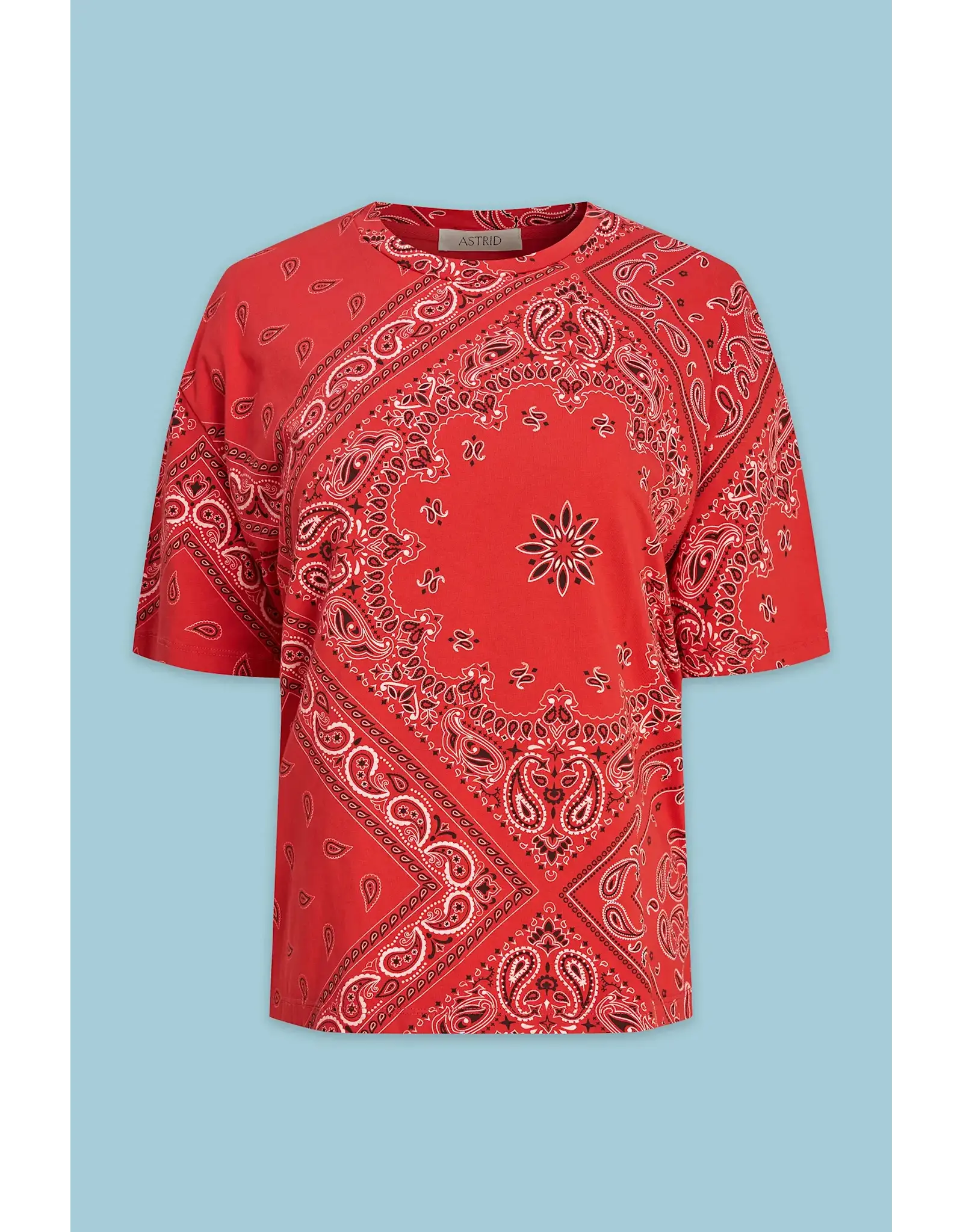 Astrid Astrid - Scarf Print Tee (Red)