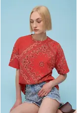 Astrid Astrid - Scarf Print Tee (Red)