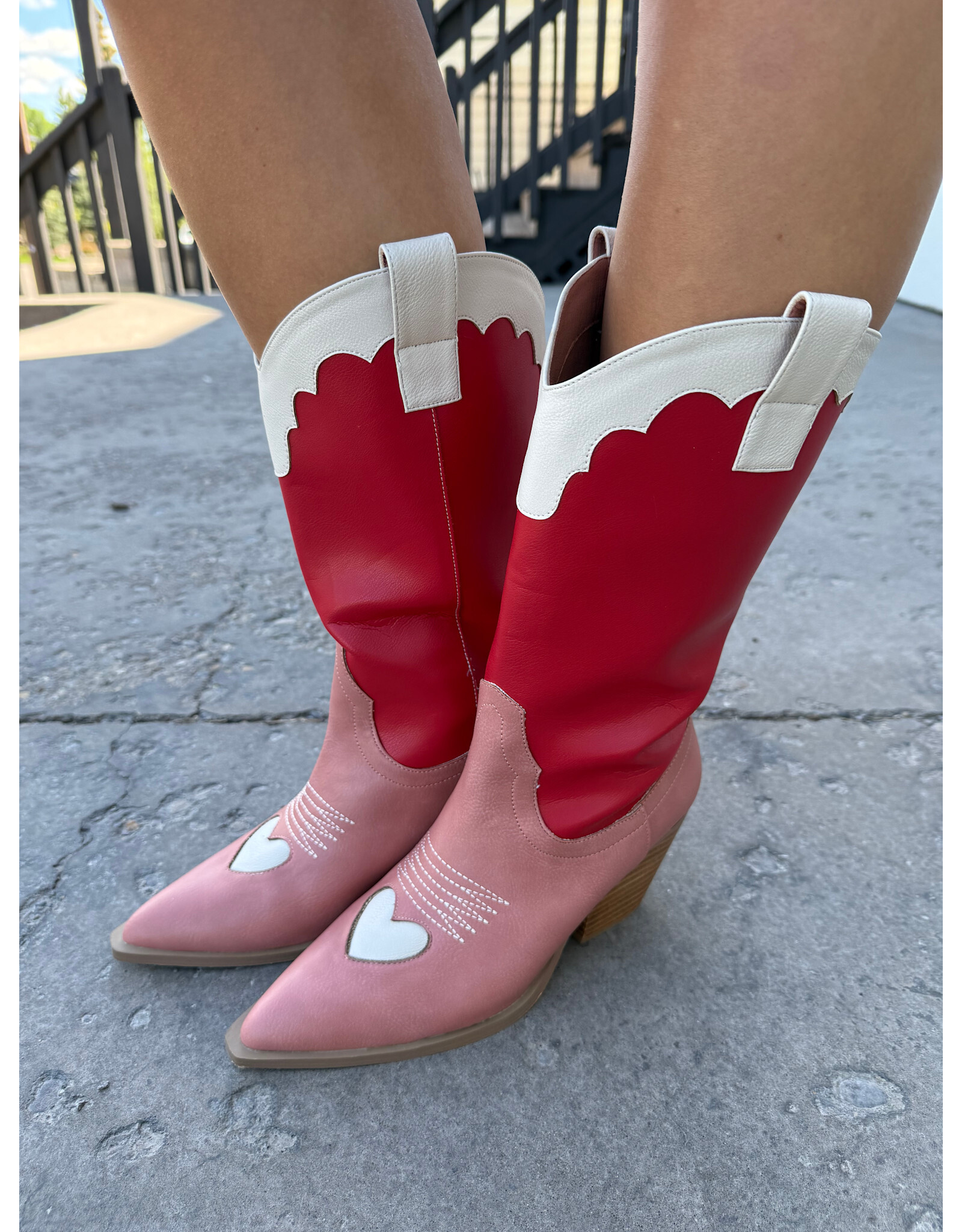 Billini - Adaline Western Boot (Scarlet / Rose / Ivory)