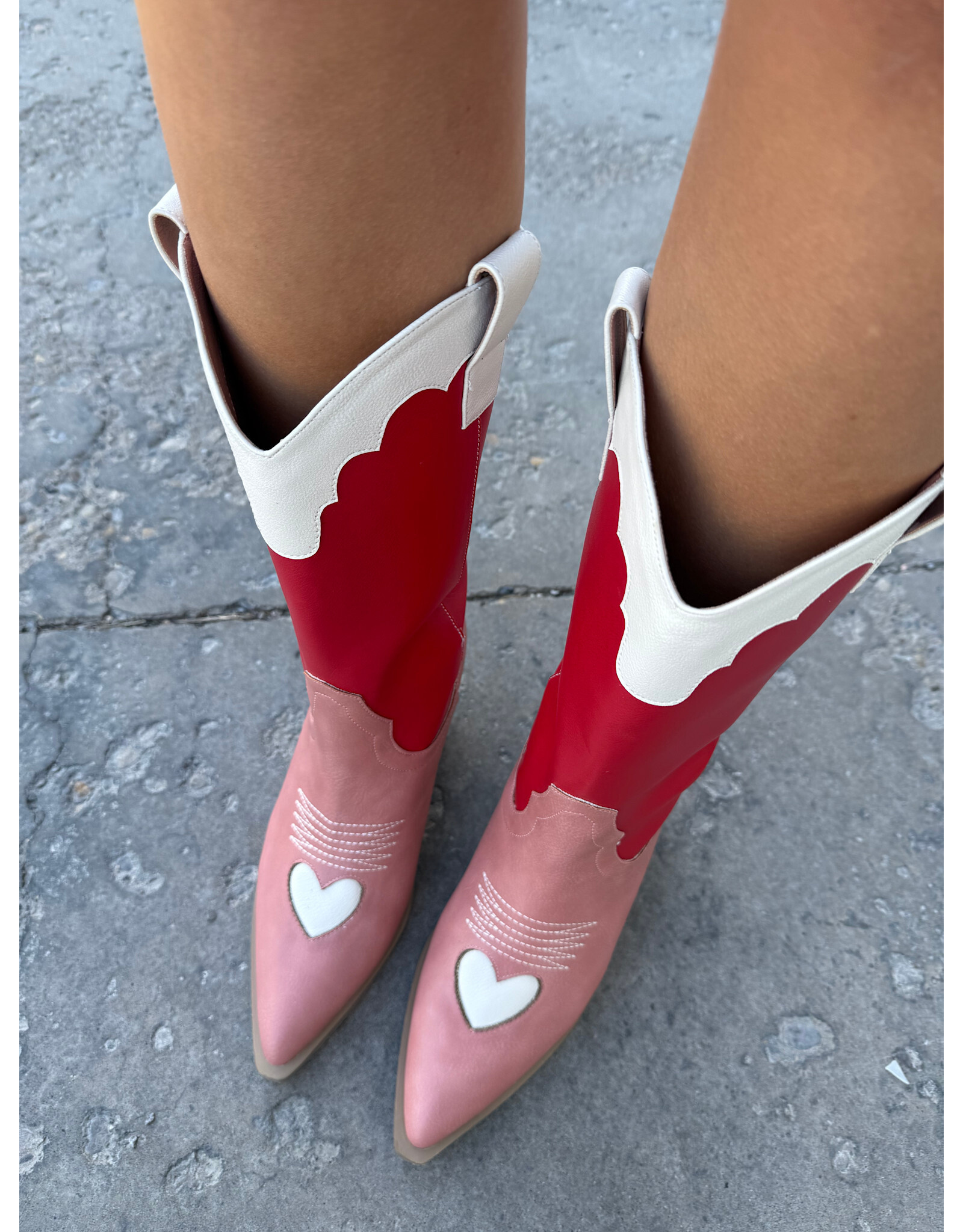 Billini - Adaline Western Boot (Scarlet / Rose / Ivory)