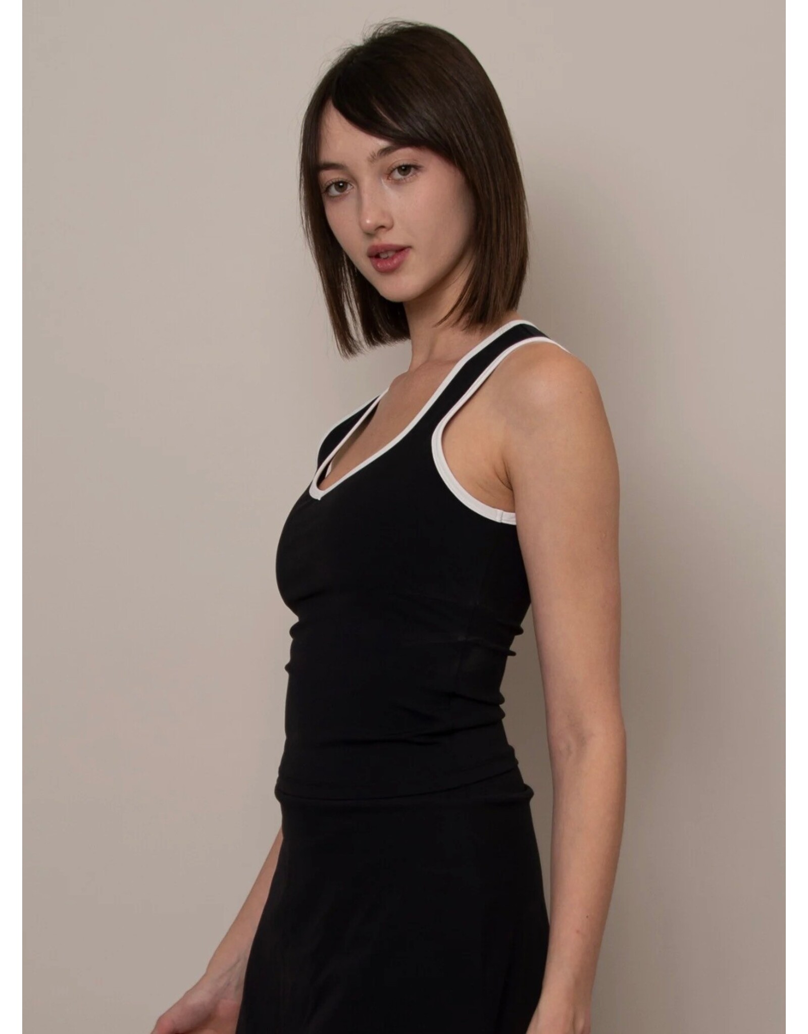 RD Style RD Style - Taylor Second Skin Sport Tank (Black / White)