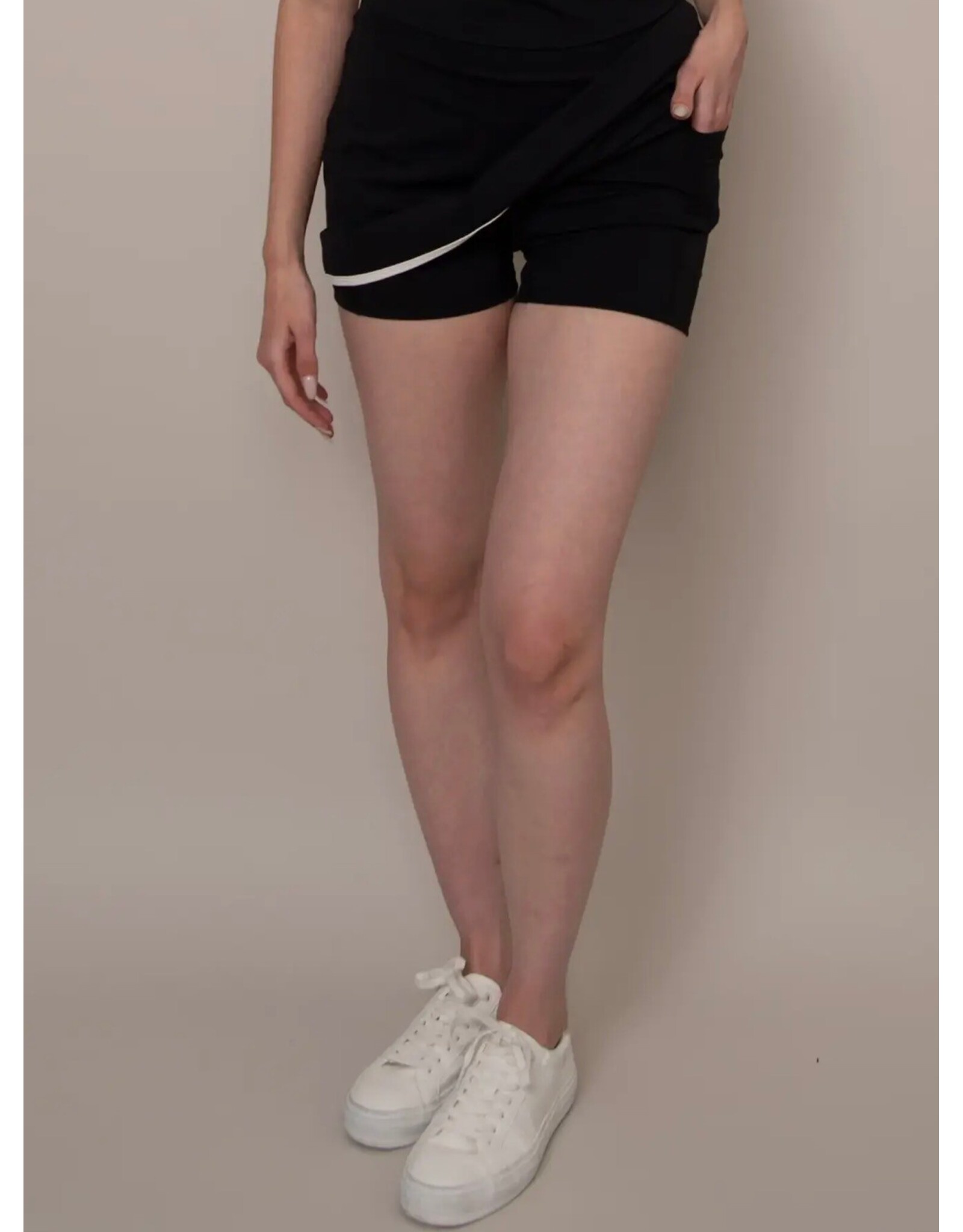 RD Style RD Style - Tessa Second Skin Sport Skort (Black / White)