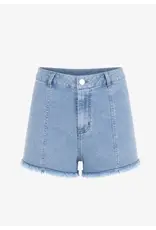 Saints & Hearts Denim Shorts with Star Pocket Patches (Blue Star)