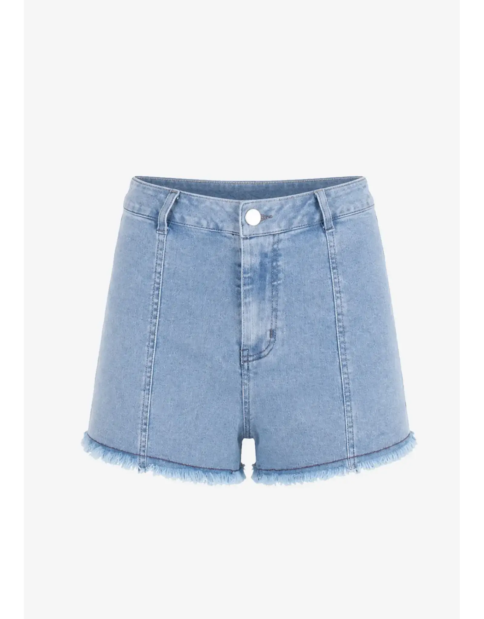 Saints & Hearts Denim Shorts with Star Pocket Patches (Blue Star)