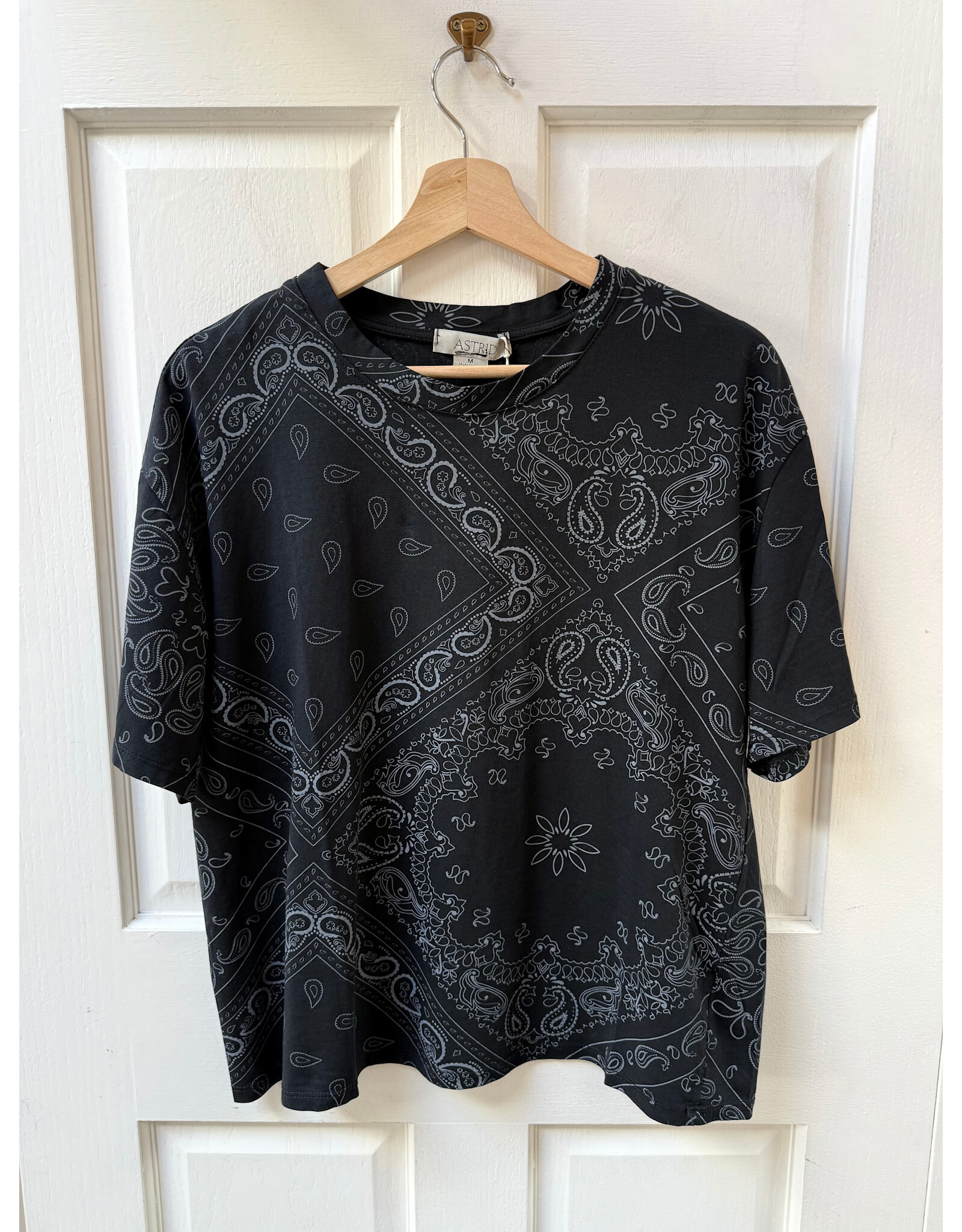 Astrid Astrid - Scarf Print Tee (Black)