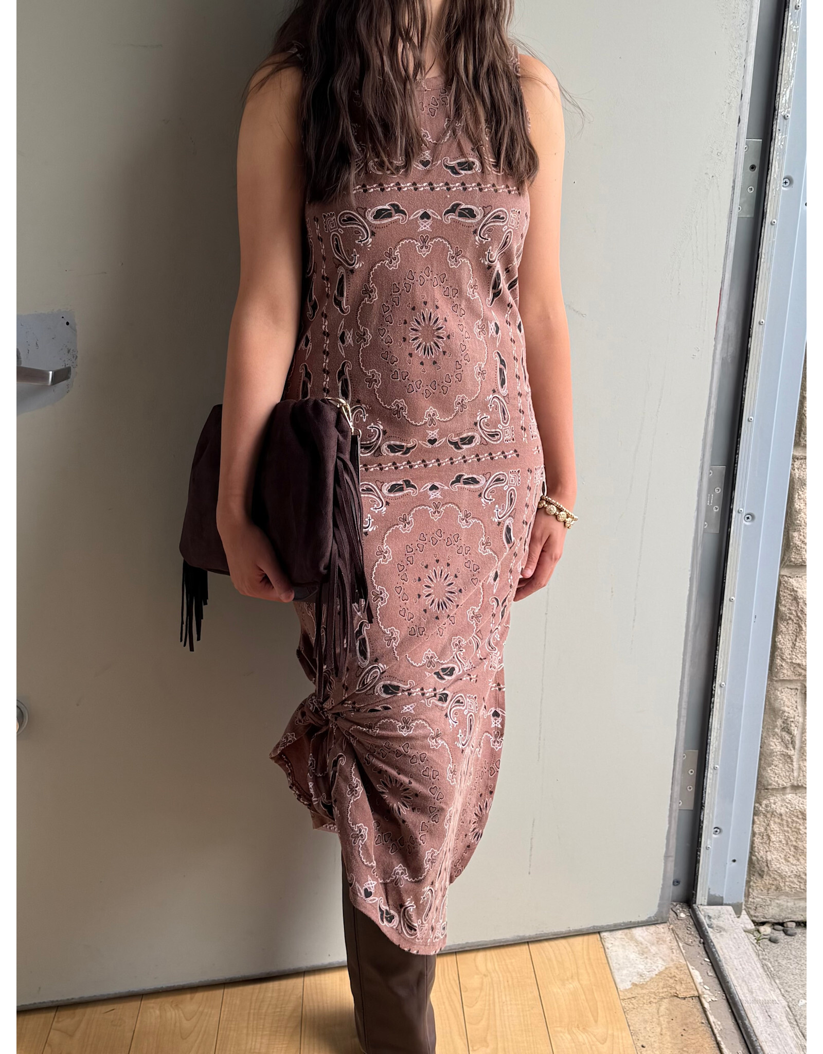 RD Style RD Style - Kiki Sleeveless Knotted Bandana Dress (Tiramisu)