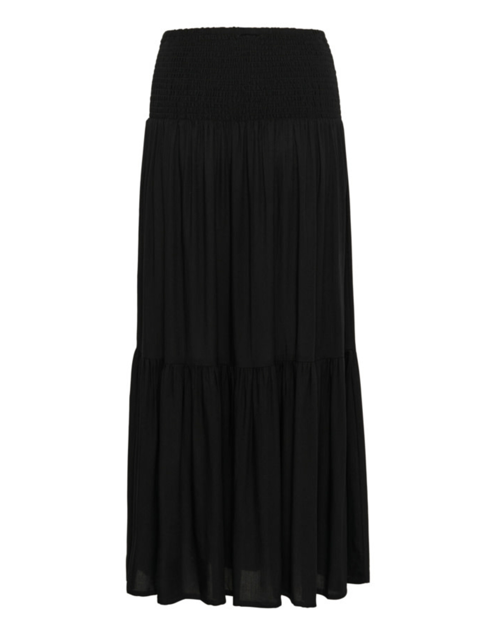 Kaffe Kaffe - Maxi Smocked Skirt (Black Deep)
