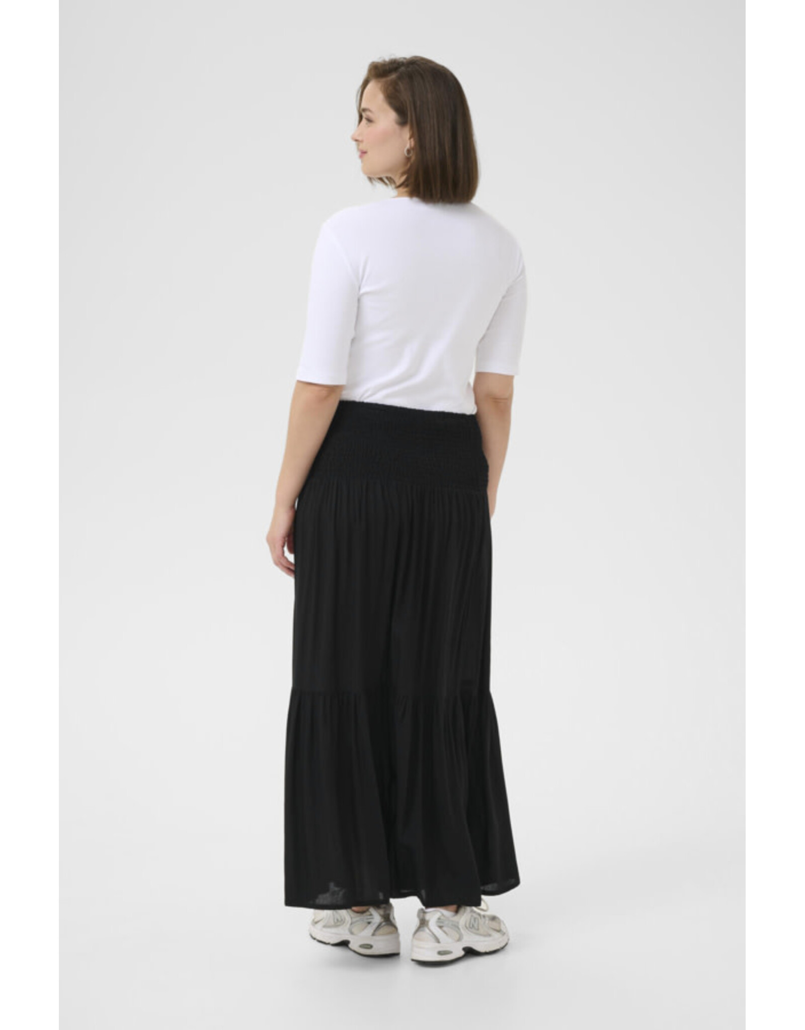 Kaffe Kaffe - Maxi Smocked Skirt (Black Deep)