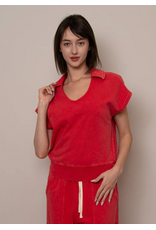 RD Style RD Style - Kate French Terry Sleeveless Top (Cherry)