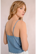 Molly Bracken Molly Bracken -  Lace Up Denim Camisole