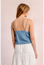 Molly Bracken Molly Bracken -  Lace Up Denim Camisole