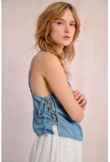 Molly Bracken Molly Bracken -  Lace Up Denim Camisole