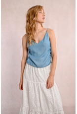 Molly Bracken Molly Bracken -  Lace Up Denim Camisole