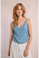 Molly Bracken Molly Bracken -  Lace Up Denim Camisole