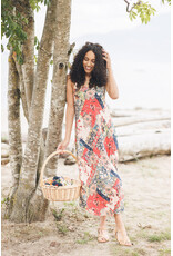 Papillon Papillon - Patchwork Print Sleeveless Maxi Dress (Beige)