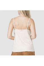 Vocal Vocal - Suede cami with fringe tiers (Natural)