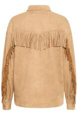 ICHI ICHI - Fano Fringe Detail Button Up (Travertine)