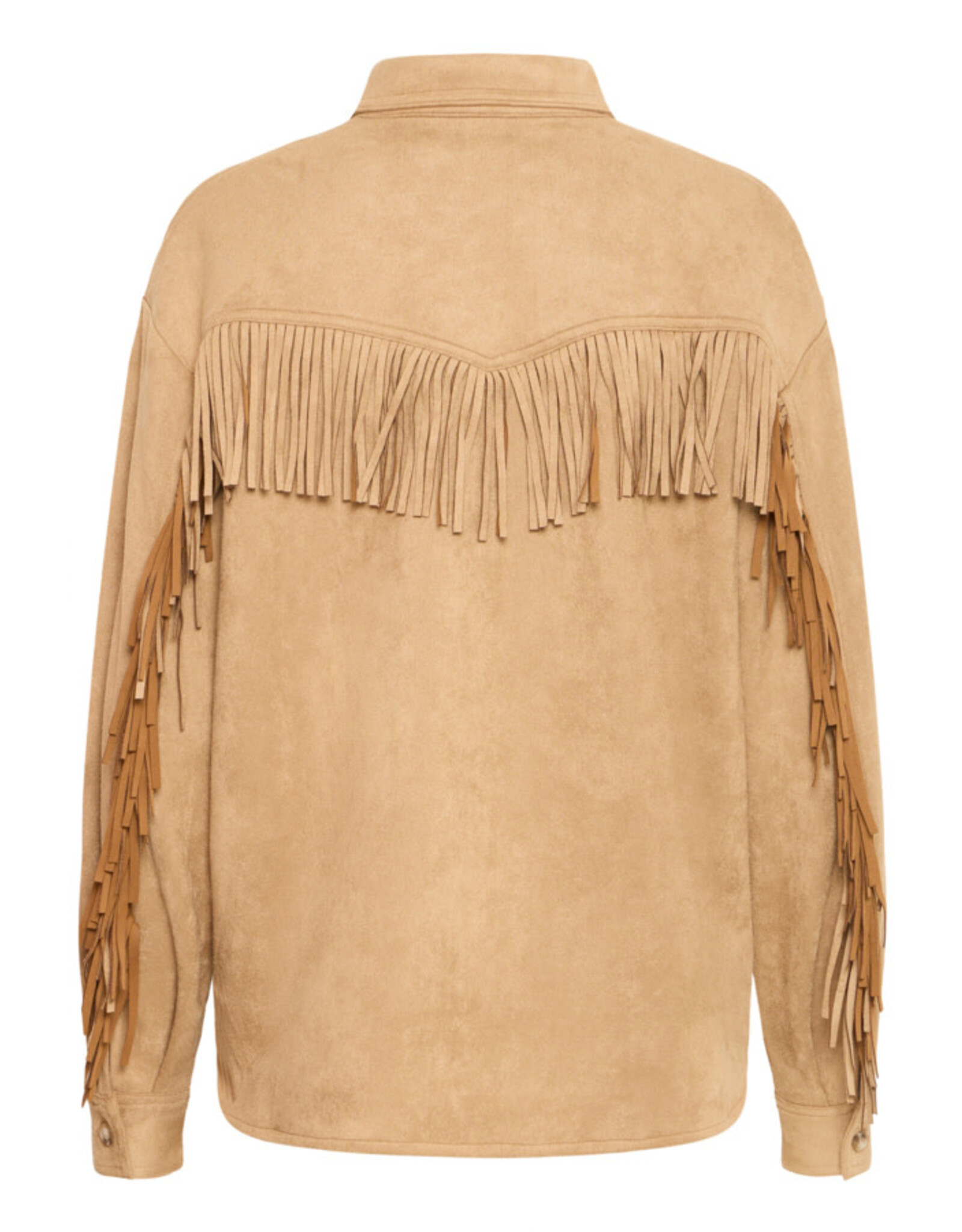 ICHI ICHI - Fano Fringe Detail Button Up (Travertine)
