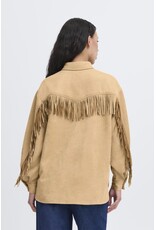ICHI ICHI - Fano Fringe Detail Button Up (Travertine)