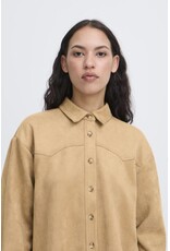 ICHI ICHI - Fano Fringe Detail Button Up (Travertine)