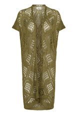 Cream Cream - Ryda Long Open Cardigan (Gothic Olive)